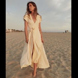 Christy Dawn Autumn Wrap Dress in Butterscotch Sm